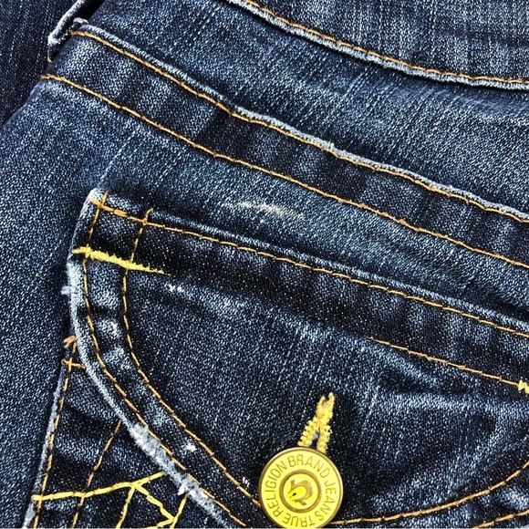 True Religion Women’s Twist Leg Flare Jeans Size 26 - Picture 9 of 15